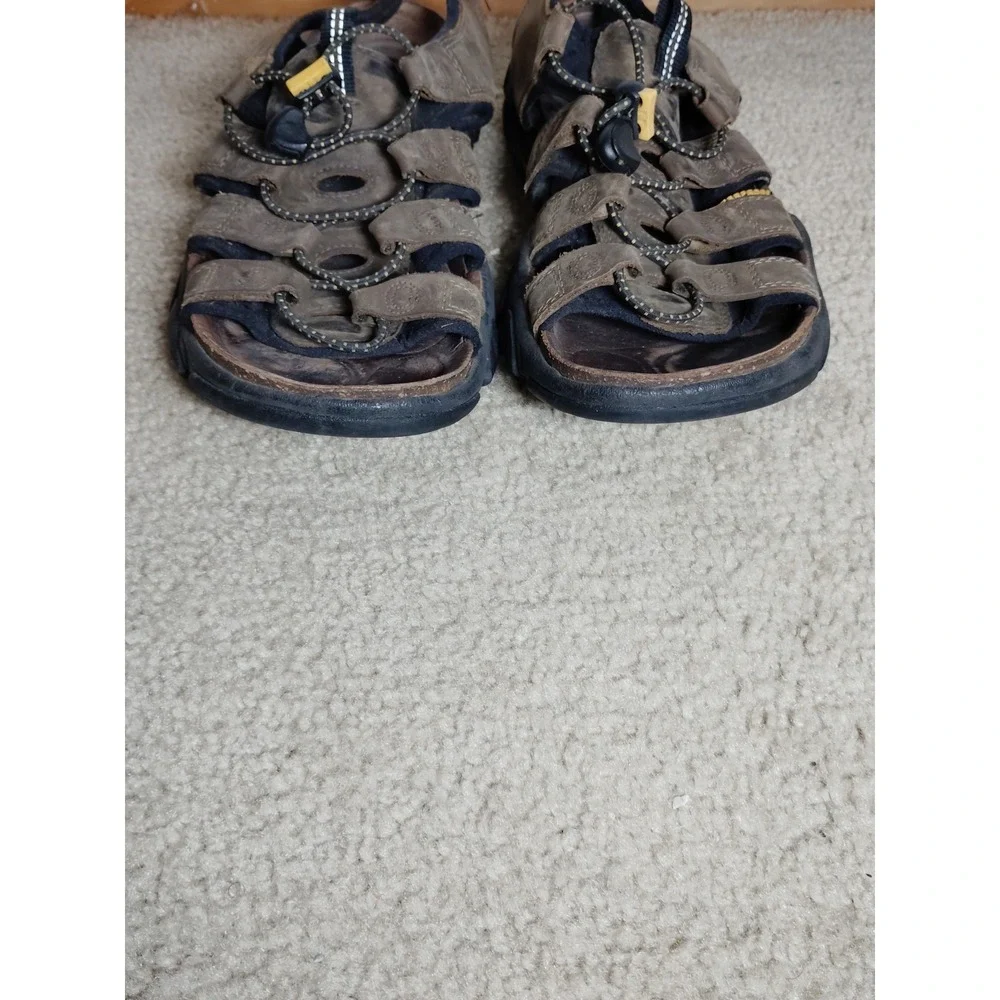 KEEN Daytona II Leather Fisherman Sandals Brown Men's 10.5 Comfort Outdoor Beach